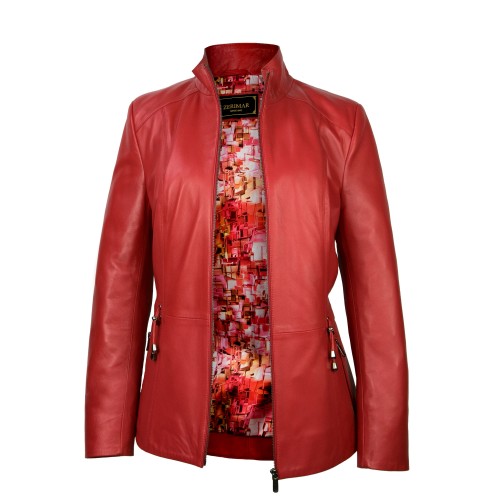 Chaqueta de piel con cremallera modelo KINLEY