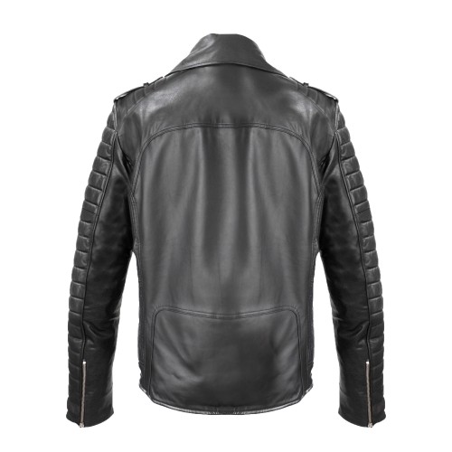 Chaqueta heavy de cuero con cremallera CAPSULA