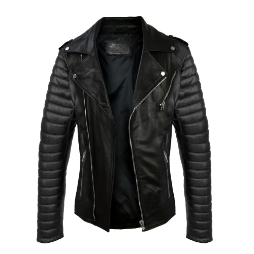 Chaqueta heavy de cuero con cremallera CAPSULA