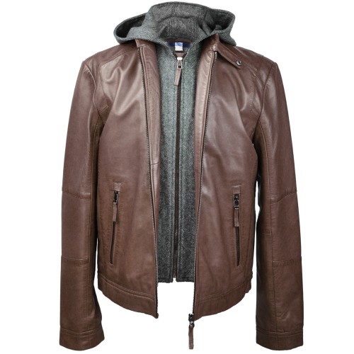 Cazadora combinada con tejido desmontable modelo Teror