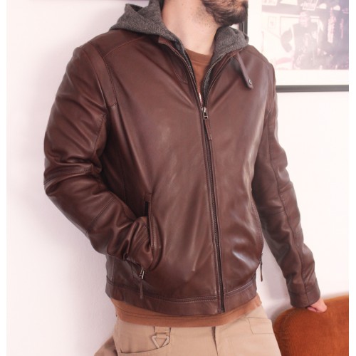 Cazadora combinada con tejido desmontable modelo Teror