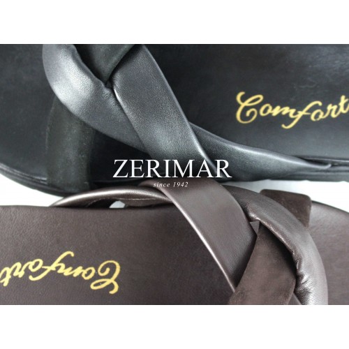 Sandalias planas de piel combi modelo TRIADA