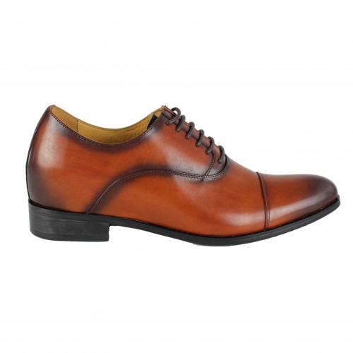 Zapatos de piel con alzas interiores + 7 cm modelo CONNOR