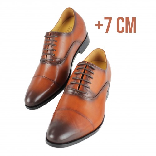 Zapatos de piel con alzas interiores + 7 cm modelo CONNOR