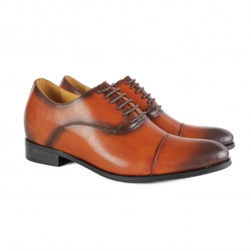 Zapatos de piel con alzas interiores + 7 cm modelo CONNOR