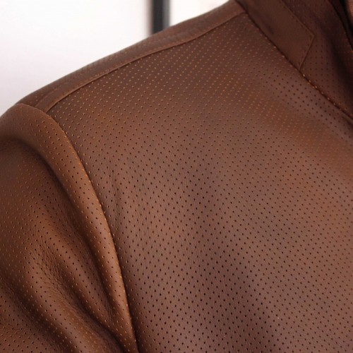 Chaqueta de cuero perforada modelo ITALIA