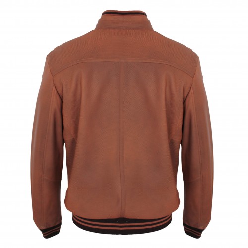 Chaqueta de cuero perforada modelo ITALIA