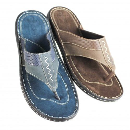 Chanclas de piel modelo SESMOR