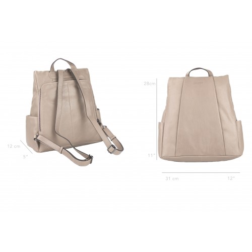 Mochila de piel natural con cierre trasero antirrobo Zerimar - 15