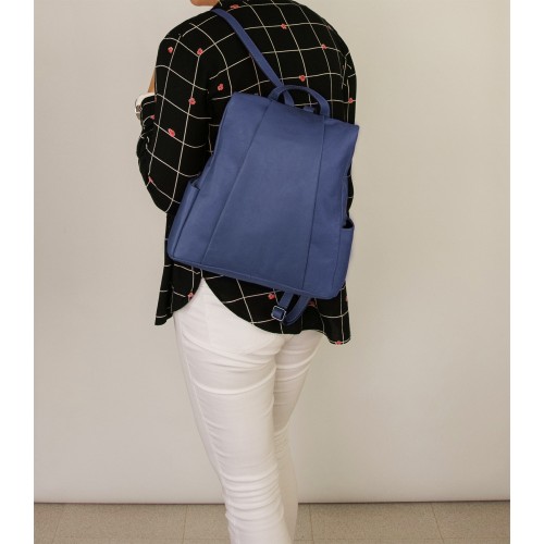 Mochila de piel natural con cierre trasero antirrobo Zerimar - 15