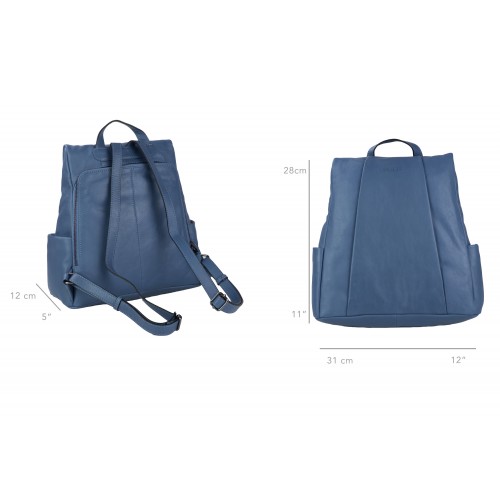 Mochila de piel natural con cierre trasero antirrobo Zerimar - 15