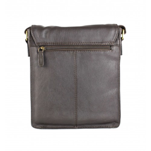 Bandolera de piel estilo vintage con cremalleras CHAPA Zerimar - 1