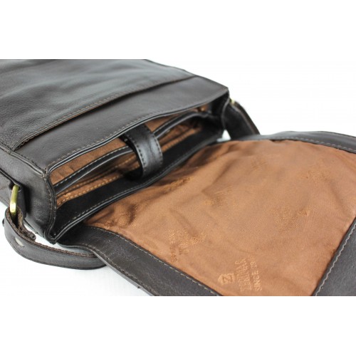 Bandolera de piel estilo vintage con cremalleras CHAPA Zerimar - 1