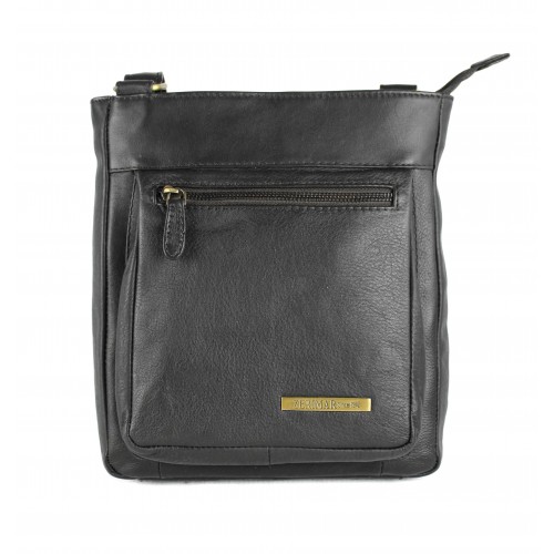 Bandolera de piel estilo vintage 26x23x7 cm GORO Zerimar - 1