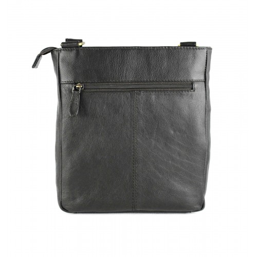 Bandolera de piel estilo vintage 26x23x7 cm GORO Zerimar - 1