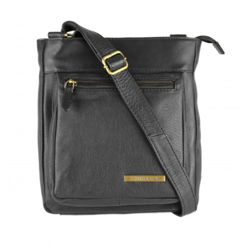 Bandolera de piel estilo vintage 26x23x7 cm GORO Zerimar - 1