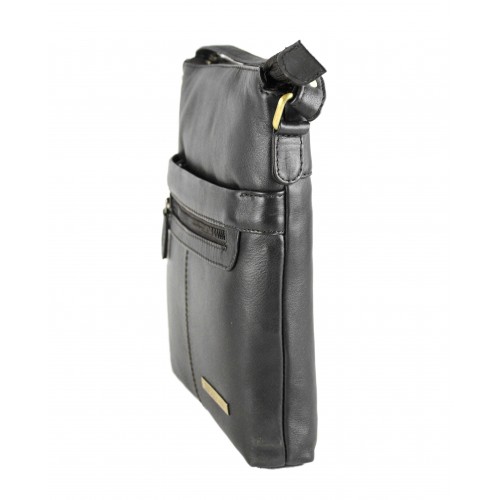 Bandolera de piel estilo vintage 26x22x4 cm NUEZ