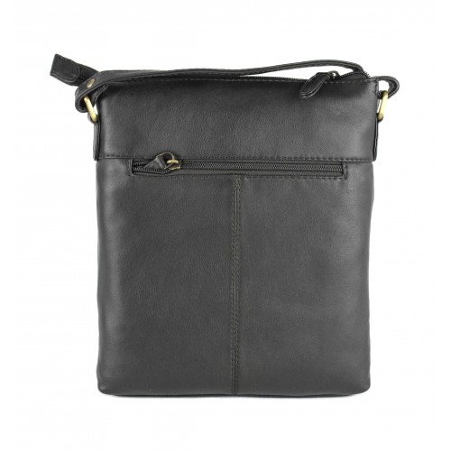 Bandolera de piel estilo vintage 26x22x4 cm NUEZ