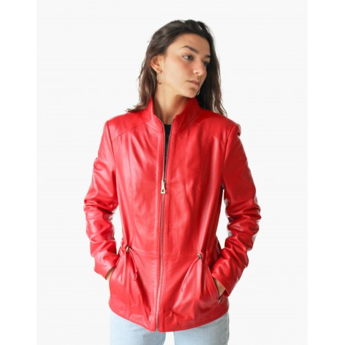 Chaqueta de piel con cremallera modelo KINLEY