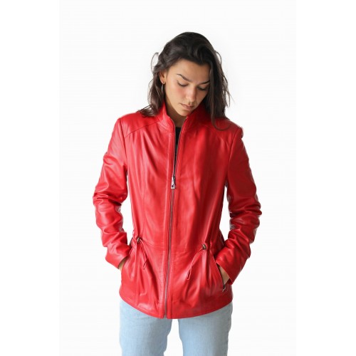 Chaqueta de piel con cremallera modelo KINLEY