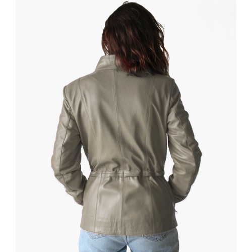 Chaqueta de piel con cremallera modelo KINLEY