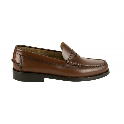 Mocasines negros de piel natural con antifaz TALLA PLUS
