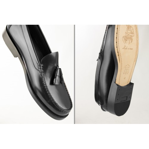 Mocasines de hombre con borlas y suela de cuero - Talla plus