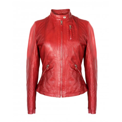 Chaqueta de piel con...
