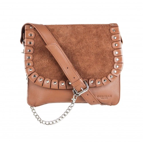 Bolso bandolera de piel con...