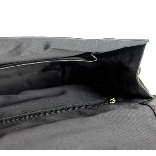 Bolso bandolera de piel detalle cadena 23x5x17 cm