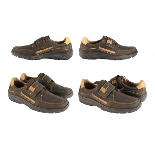 Zapato de cuero con cierre de velcro modelo BICO