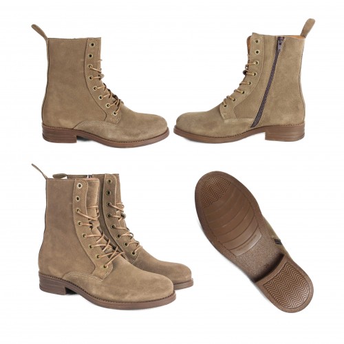 Botas estilo militar con cremallera modelo DIER