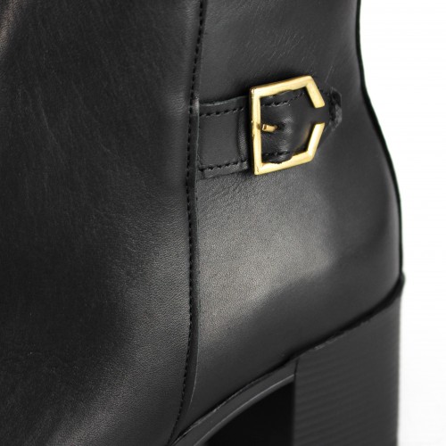 Botines de piel con tacon y cremallera modelo HIGHES