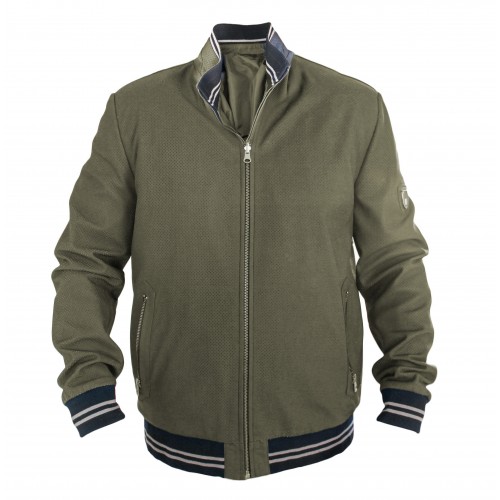 Chaqueta de cuero perforada modelo ITALIA