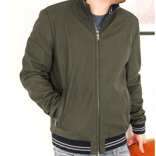Chaqueta de cuero perforada modelo ITALIA