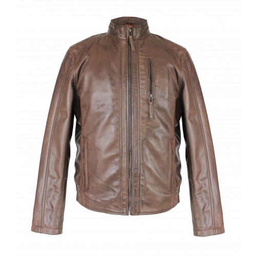 Chaqueta de piel con...