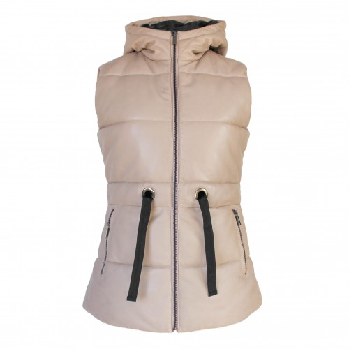 Chaleco de piel acolchado...