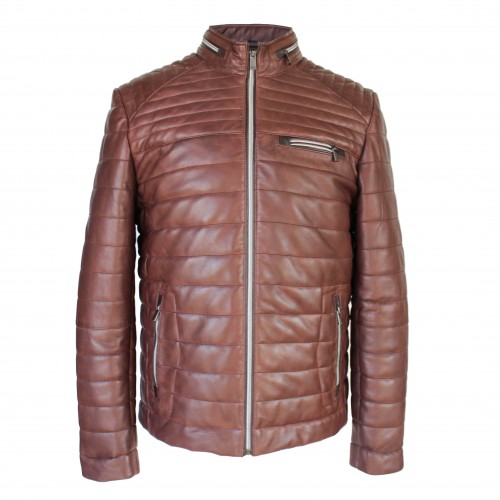 Chaqueta de piel acolchada BLUEBERRY