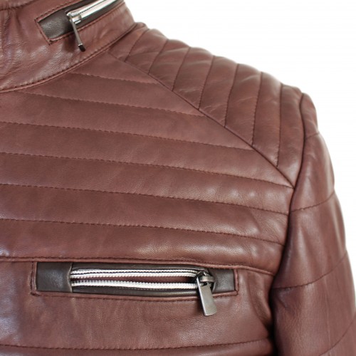 Chaqueta de piel acolchada BLUEBERRY