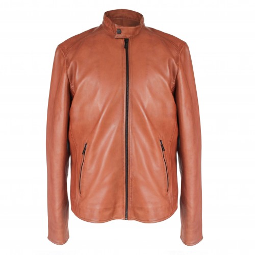 Chaqueta de piel con cremallera NAULE