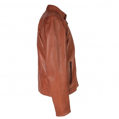 Chaqueta de piel con cremallera NAULE