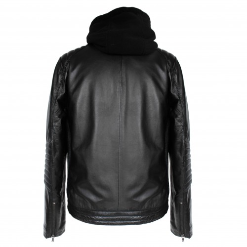 Chaqueta de piel con capucha desmontable BANDO