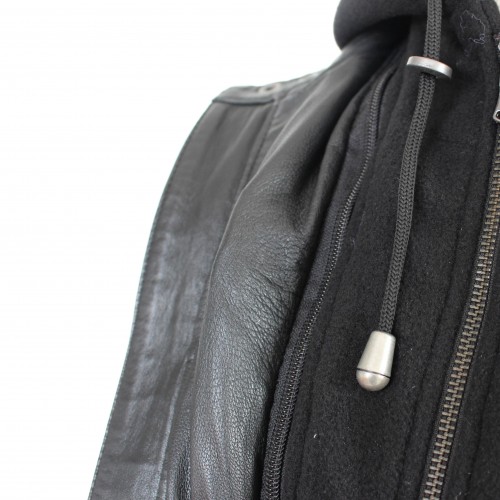 Chaqueta de piel con capucha desmontable BANDO