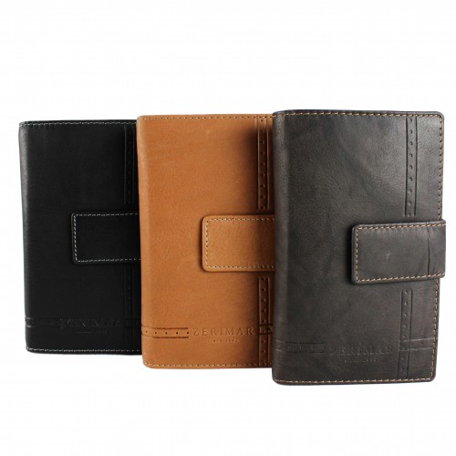 Cartera de piel multiespacio puntitos 17x12 cm