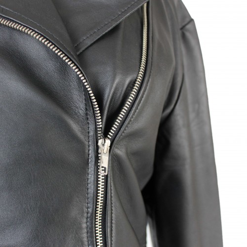 Chaqueta corta heavy de piel modelo KNIVEY