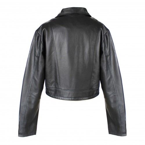 Chaqueta corta heavy de piel modelo KNIVEY