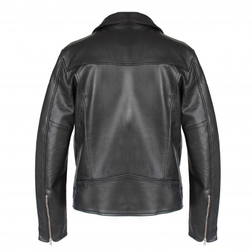 Chaqueta heavy de piel con cremallera TAUMO