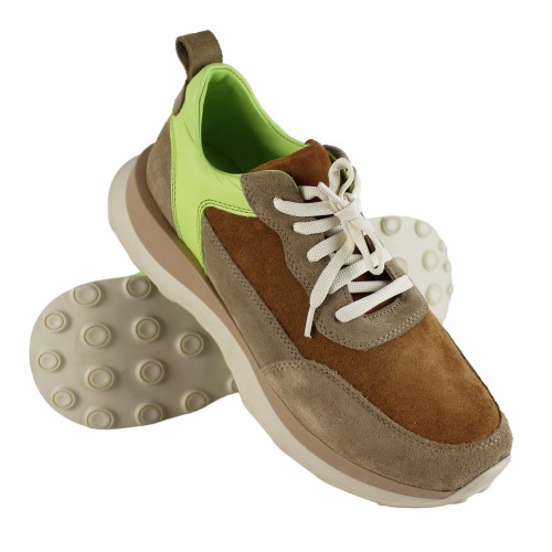 Sneakers de piel combinados...