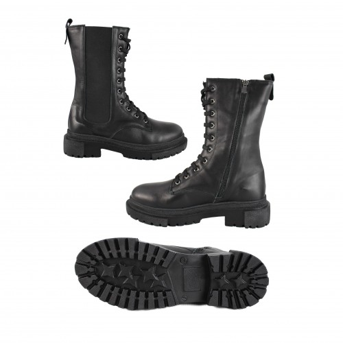 Botas estilo militar con cremallera y elástico BOMB