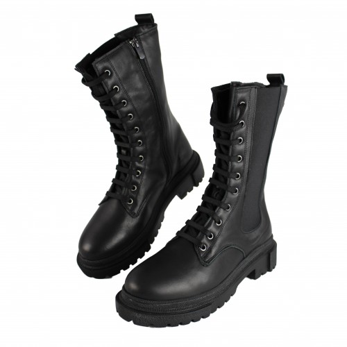 Botas estilo militar con cremallera y elástico BOMB